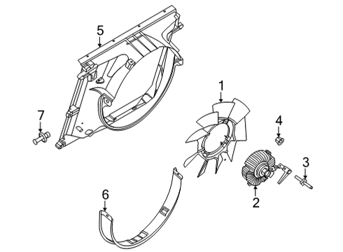 2020 Ford F-250 Super Duty Cooling System, Radiator, Water Pump, Cooling Fan Diagram 3 - Thumbnail