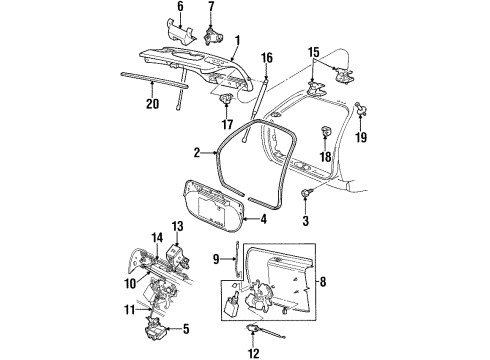 1997 Mercury Sable Lift Gate Diagram 1 - Thumbnail