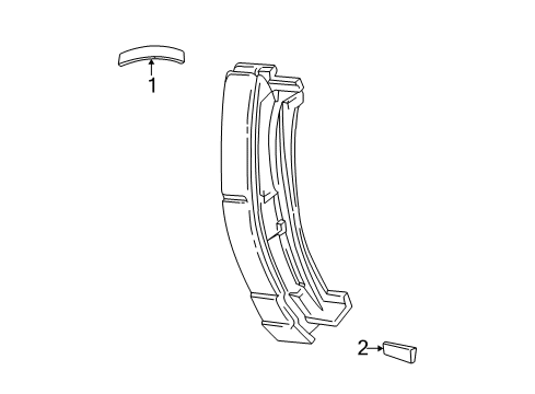 1998 Ford Ranger Moulding - Roof Side Trim Diagram for XL5Z-1051728-APTM