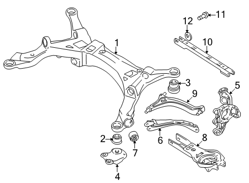 2007 Ford Five Hundred Rear Suspension, Lower Control Arm, Upper Control Arm, Stabilizer Bar, Suspension Components Diagram