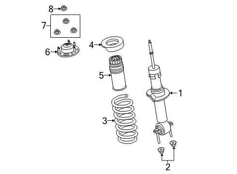 2023 Ford Ranger Shocks & Components - Front Diagram