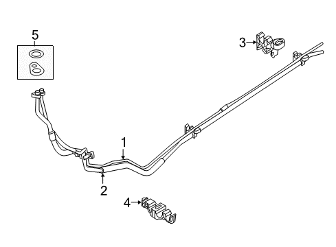 2019 Ford Explorer Rear A/C Lines Diagram