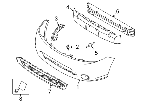 2009 Ford Focus Front Bumper Diagram