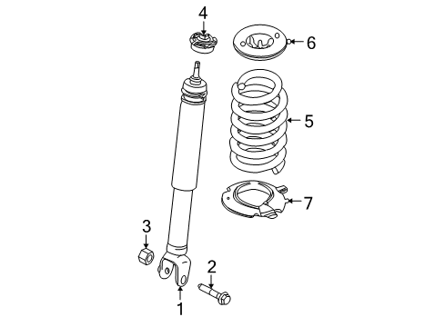 2011 Lincoln MKS Shocks & Components - Rear Diagram