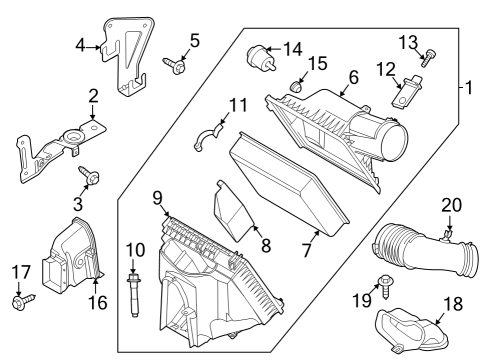 2023 Ford F-350 Super Duty Filters Diagram 1 - Thumbnail