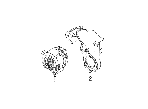 2004 Ford Mustang Bracket Diagram for 2R3Z-10153-BA