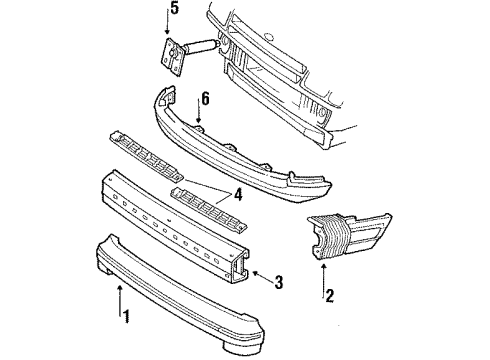 1987 Ford Tempo Front Bumper Diagram