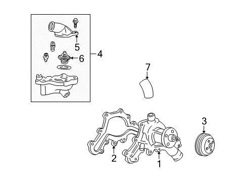 2003 Ford Explorer Sport Water Pump Diagram