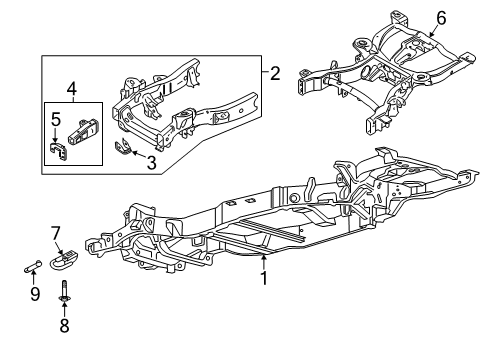 2024 Ford Expedition Frame & Components Diagram