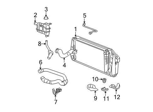 2003 Ford Expedition Radiator & Components Diagram