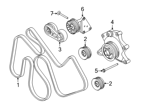 2013 Ford F-350 Super Duty Belts & Pulleys, Maintenance Diagram 2 - Thumbnail