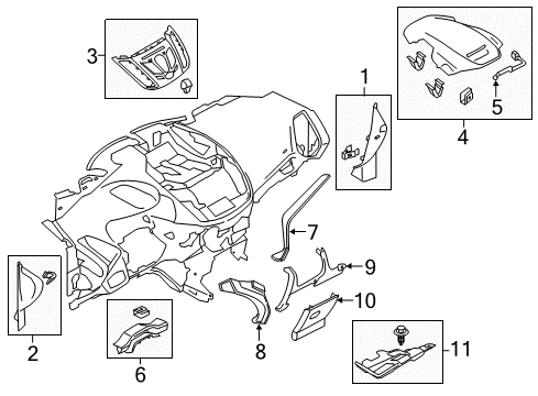 2019 Ford Escape Holder - Cup Diagram for GJ5Z-7813562-CA