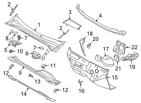 2023 Ford Escape VALVE - WATER DRAIN TUBE Diagram for JX7Z-58503A20-B