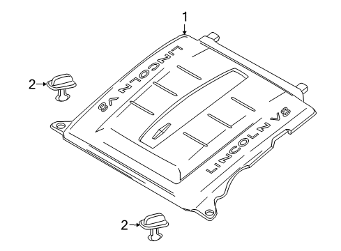 2007 Lincoln Navigator Engine Appearance Cover Diagram