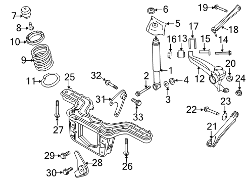 2009 Ford Escape Rear Suspension Components, Stabilizer Bar Diagram 7 - Thumbnail