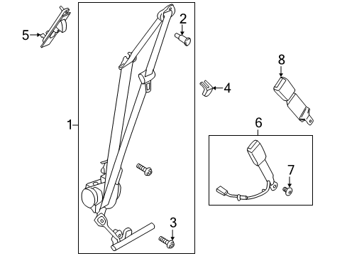 2018 Ford Fusion Seat Belt Diagram 1 - Thumbnail