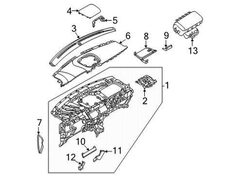 2023 Lincoln Nautilus SUPPORT ASY - RADIO Diagram for MA1Z-18888-A