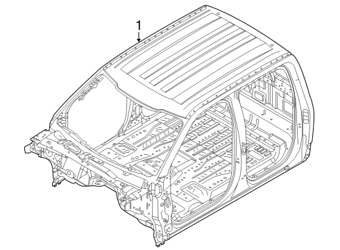 2023 Ford F-250 Super Duty CAB ASY - TRIMMED - PRIMED Diagram for PC3Z-26001B24-A