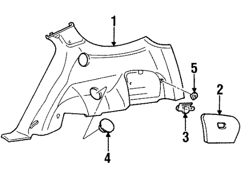 1998 Mercury Sable Interior Trim - Quarter Panels Diagram