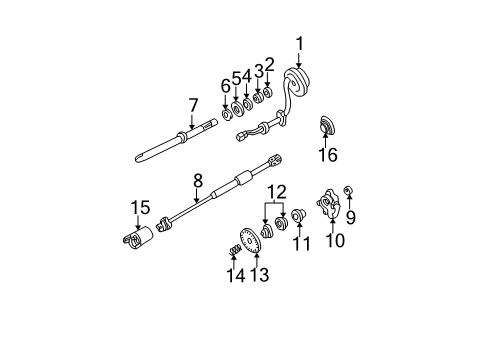 2001 Ford F-250 Super Duty Shaft & Internal Components Diagram