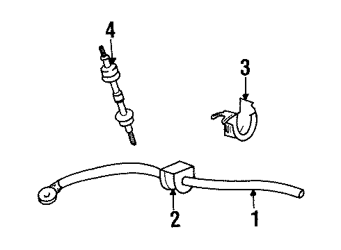 1998 Ford Crown Victoria Rear Suspension, Control Arm Diagram 3 - Thumbnail