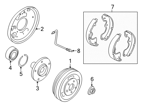 2001 Ford Escape Brake Components, Brakes Diagram 3 - Thumbnail