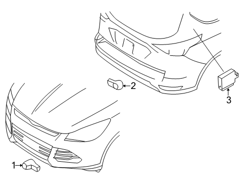 2019 Ford Escape Parking Aid Diagram 2 - Thumbnail