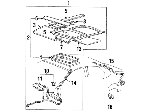 1996 Mercury Sable Sunroof  Diagram