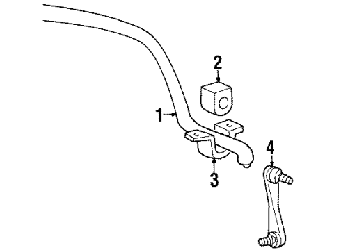 1997 Lincoln Continental Stabilizer Bar & Components - Rear Diagram