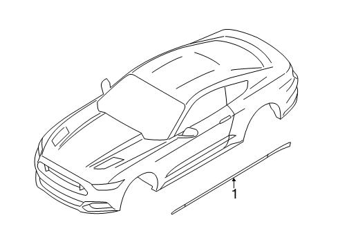 2022 Ford Mustang DECAL - STRIPE Diagram for KR3Z-6320000-AA