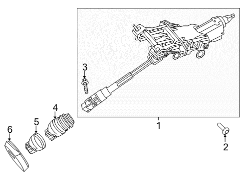 2015 Ford Focus Steering Column & Wheel, Steering Gear & Linkage Diagram 4 - Thumbnail