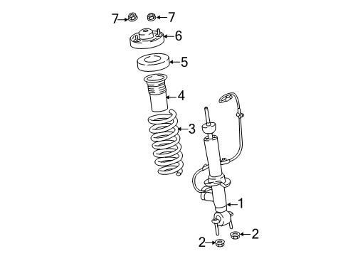 2021 Ford Expedition Struts & Components - Front Diagram 1 - Thumbnail