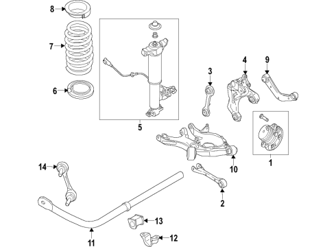 2017 Lincoln Continental Rear Suspension, Control Arm Diagram 5 - Thumbnail