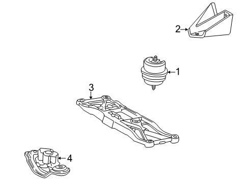 2002 Ford Thunderbird Engine & Trans Mounting Diagram