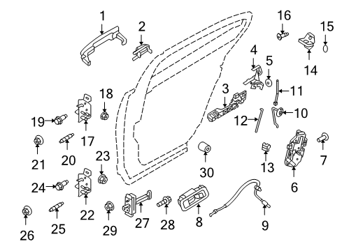 2017 Ford Police Interceptor Sedan Latch Diagram for DG1Z-5426412-A