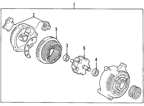 2003 Ford E-250 Alternator Diagram 1 - Thumbnail