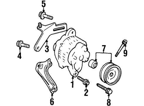 1995 Ford Aspire Regulator Assembly Voltage Diagram for F4BZ10316A