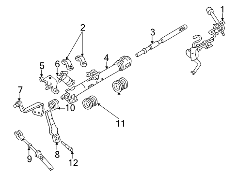 2007 Mercury Monterey Lever - Transmission Gear Shift Diagram for 3F2Z-7210-AA