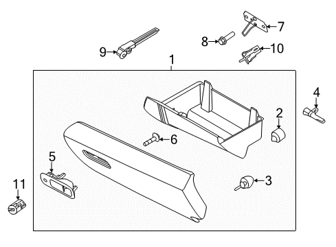 2013 Lincoln MKS Glove Box Diagram