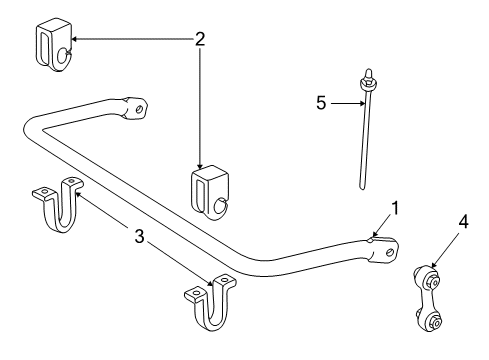 2008 Ford Ranger Stabilizer Bar & Components - Front Diagram