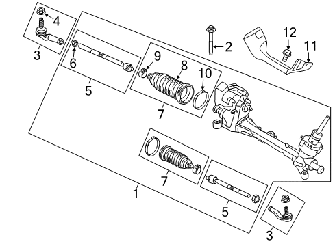 2015 Ford Escape Steering Column & Wheel, Steering Gear & Linkage Diagram 3 - Thumbnail