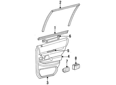 1995 Mercury Grand Marquis Handle Diagram for F5MY5422666E