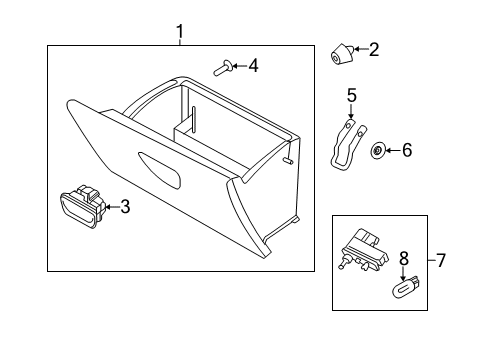 2016 Ford Fiesta Lock Assembly - Door Diagram for AE8Z-6306072-AA