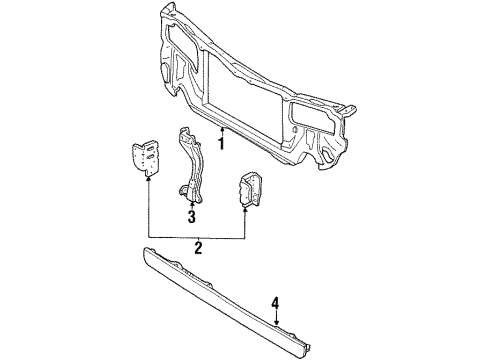 1997 Mercury Tracer Support Diagram for F7CZ-16138-AA