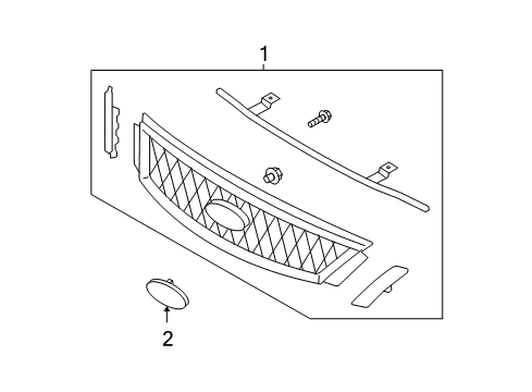 2007 Ford Five Hundred Grille & Components Diagram