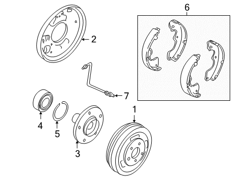 2005 Mercury Mariner Rear Brakes Diagram 1 - Thumbnail