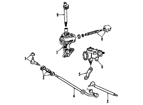 1985 Ford F-150 End - Spindle Rod Connecting Diagram for E2TZ-3A130-A