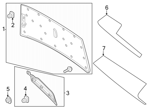 2021 Ford F-150 Exterior Trim - Hood Diagram 2 - Thumbnail