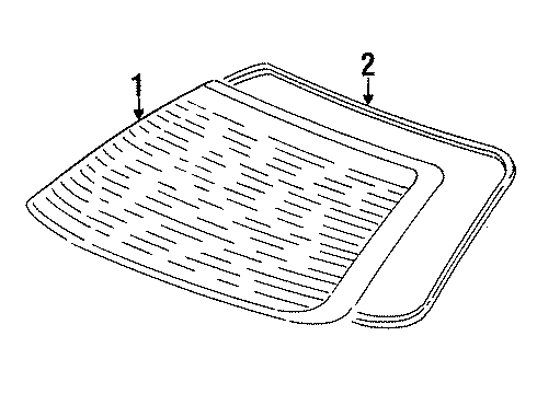 1995 Mercury Mystique Moulding - Rear Window Diagram for F5RZ-5442410-B