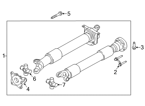 2023 Ford Mustang Drive Shaft - Rear Diagram